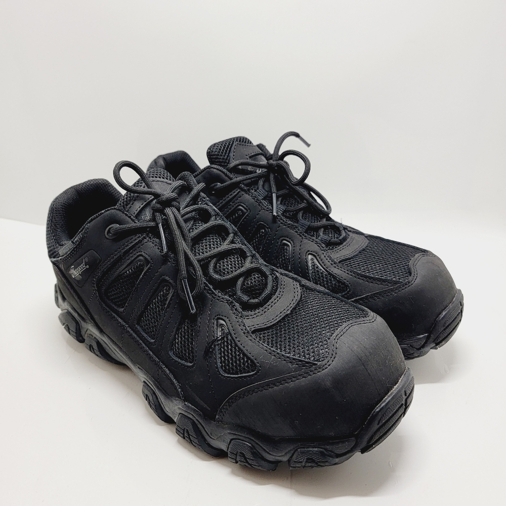 Thorogood Men 10M Crosstrex Low Black Hiking Working Steel Toe Waterproof Shoes.